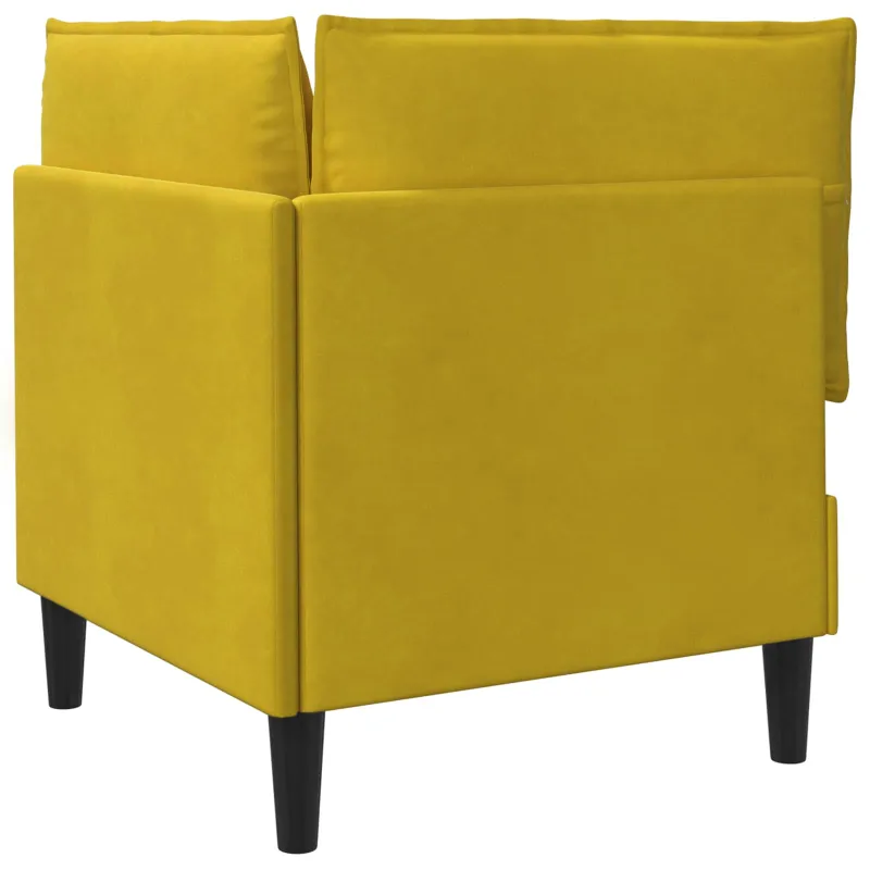 Sofa su saugojimu Geltona Aksomas