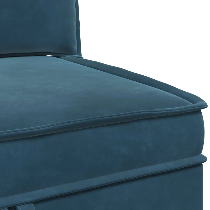 Sofa su saugojimu Mėlyna Aksomas