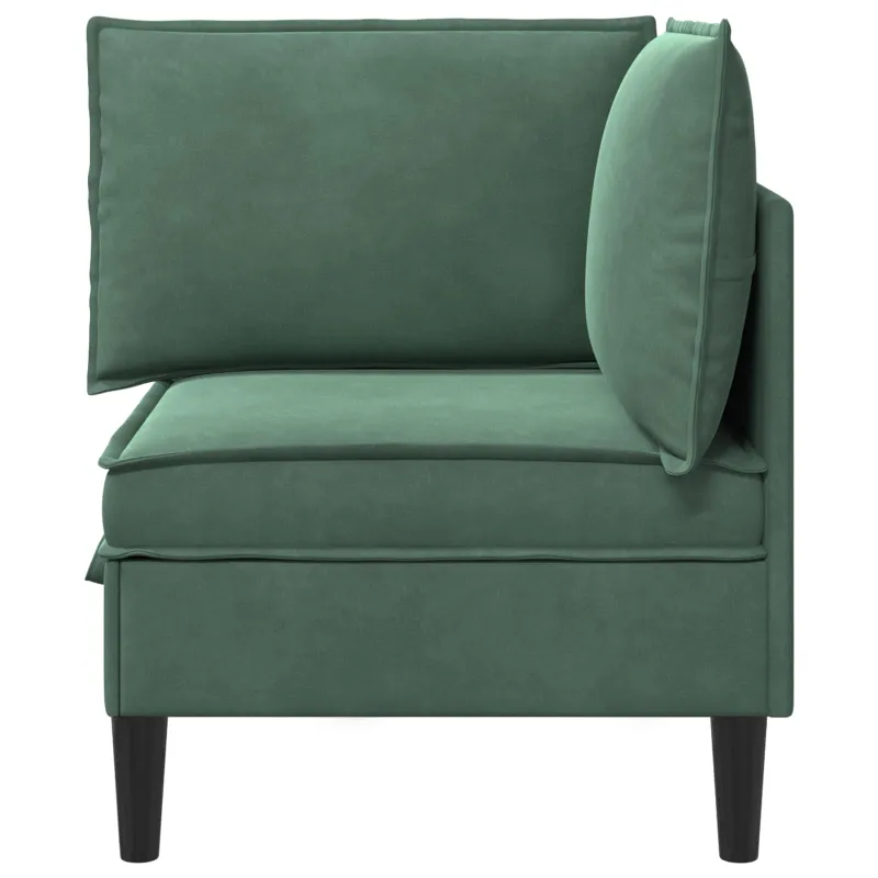 Sofa su saugojimu Jūrinė žalia Aksomas