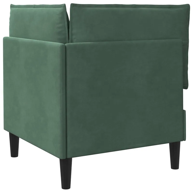 Sofa su saugojimu Jūrinė žalia Aksomas