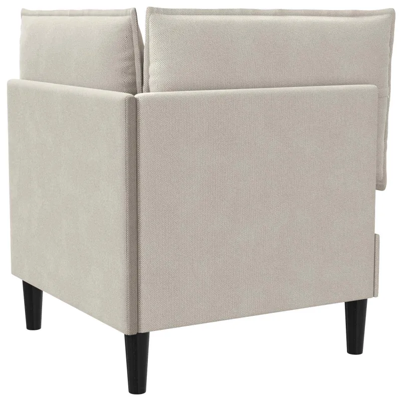 Kampinė Sofa su Saugykla Avižinė Aksomas