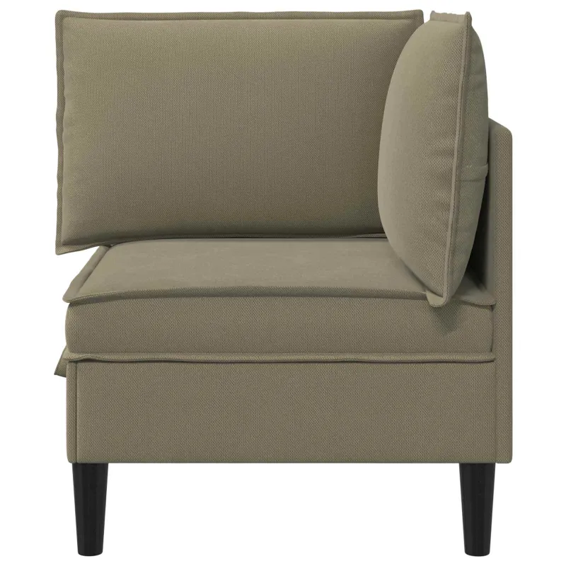 Kampinė Sofa su Saugykla Chaki Aksomas