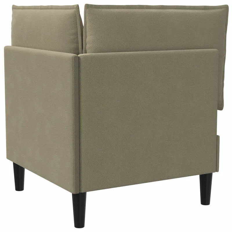 Kampinė Sofa su Saugykla Chaki Aksomas