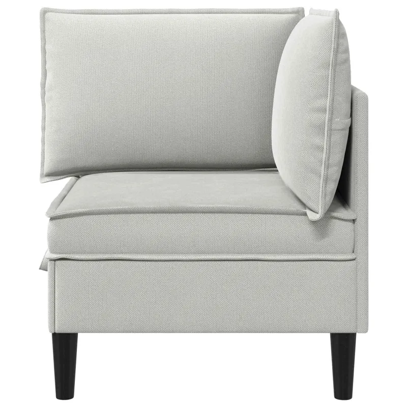 Kampinė Sofa su Saugykla Šviesiai pilka Aksomas