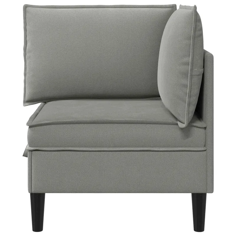 Kampinė Sofa su Saugykla Tamsiai pilka Aksomas
