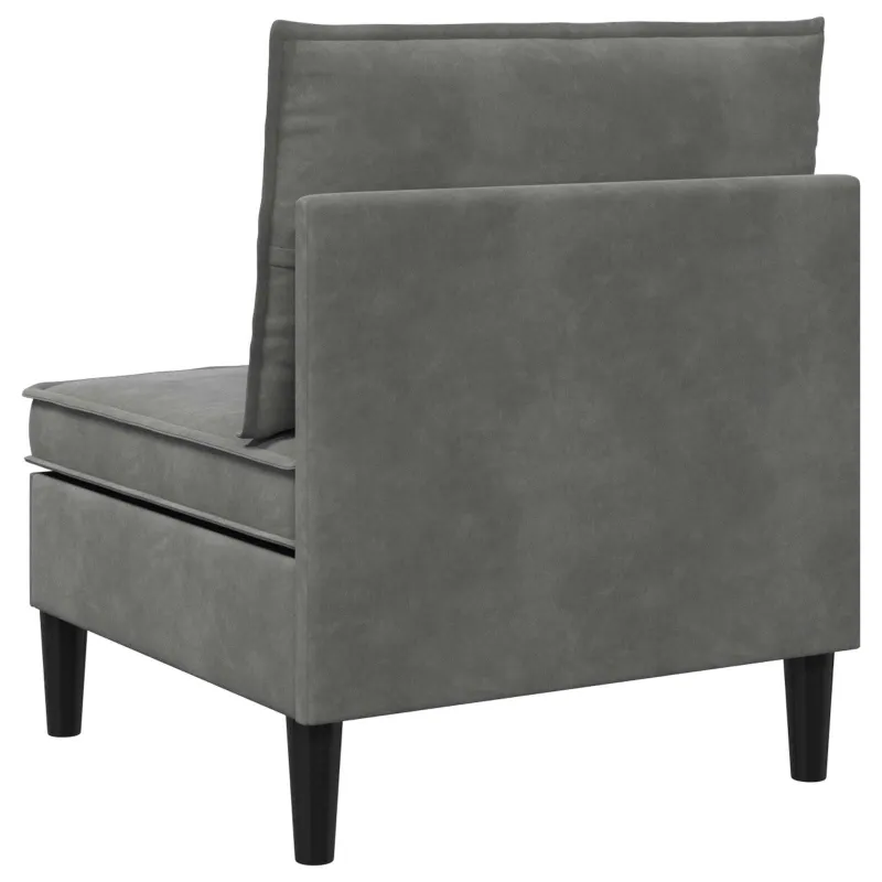 Vidurinė sofa su saugykla Tamsiai pilka Aksomas