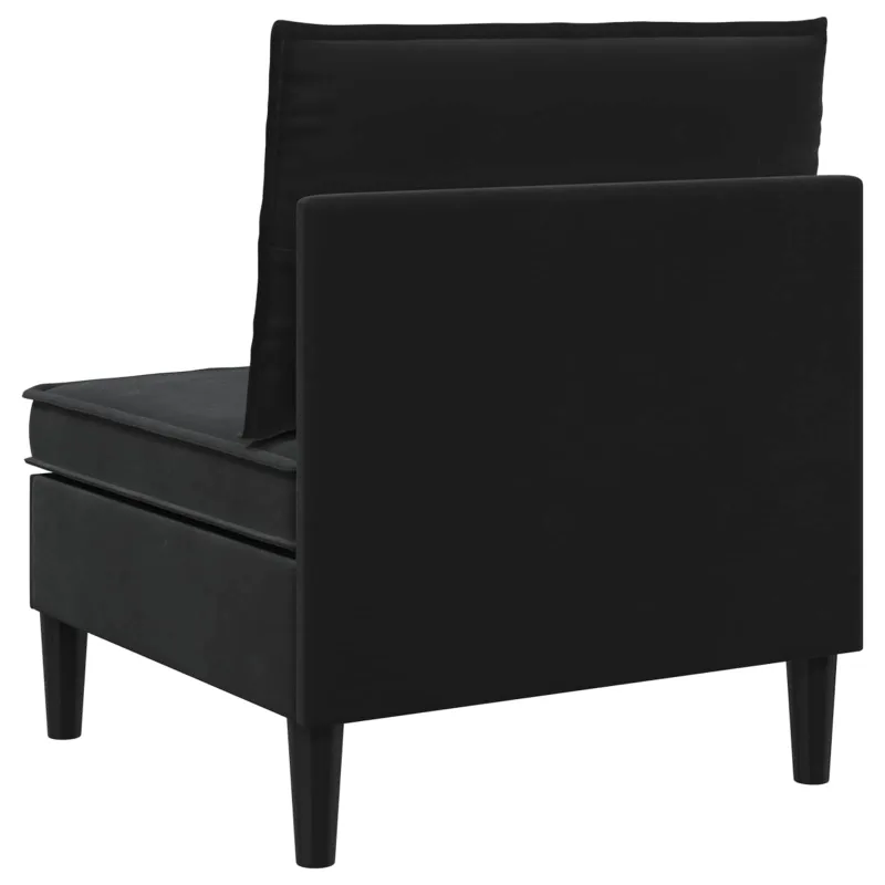 Vidurinė sofa su saugykla Juoda Aksomas