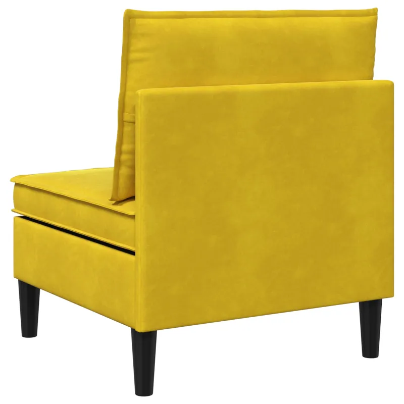 Vidurinė sofa su saugykla Geltona Aksomas
