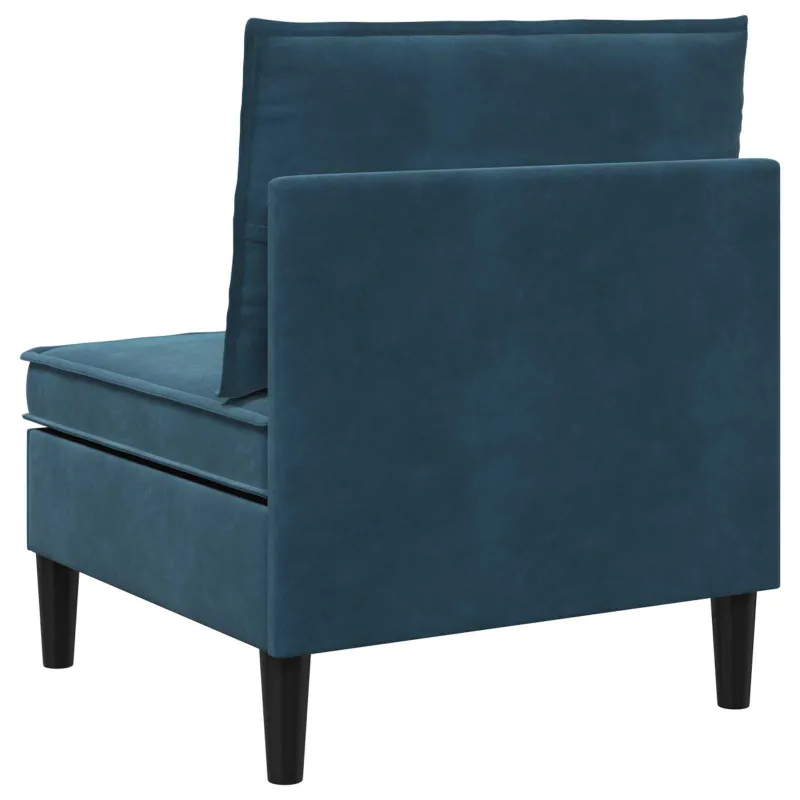 Vidurinė sofa su saugykla Mėlyna Aksomas