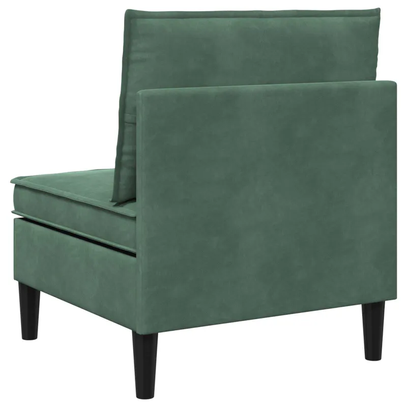 Vidurinė sofa su saugykla Jūrinė žalia Aksomas