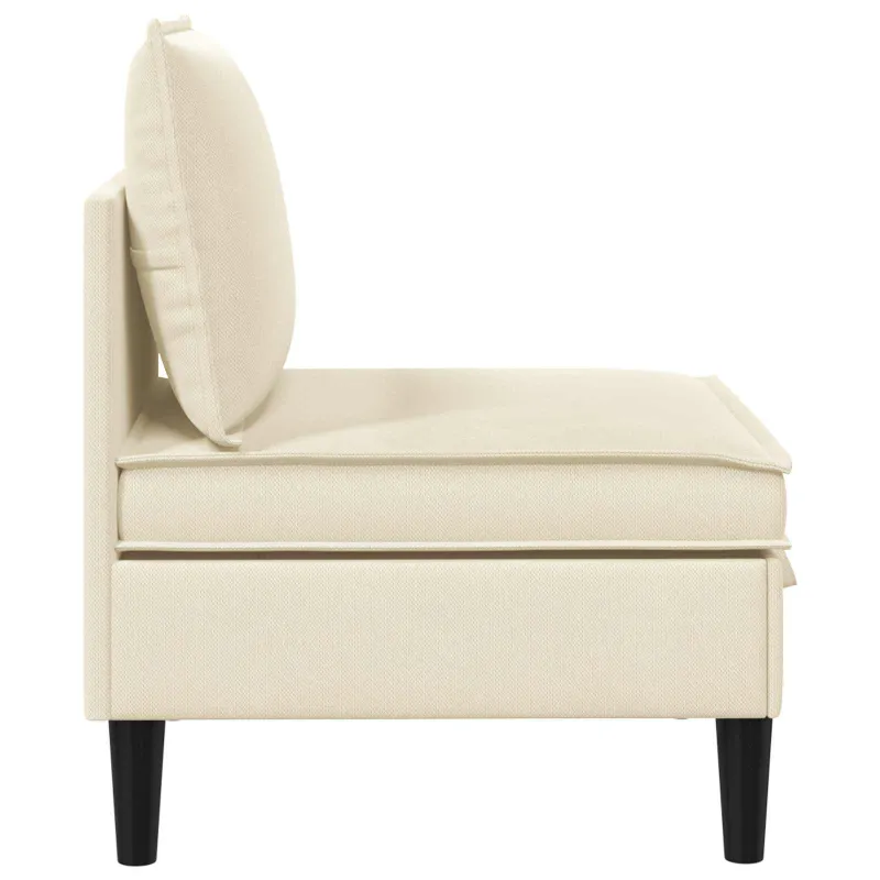 Vidinė Sofa su Saugykla Kreminė Aksomas