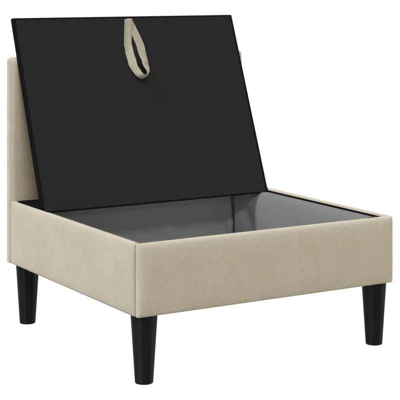 Vidinė Sofa su Saugykla Smėlio Aksomas