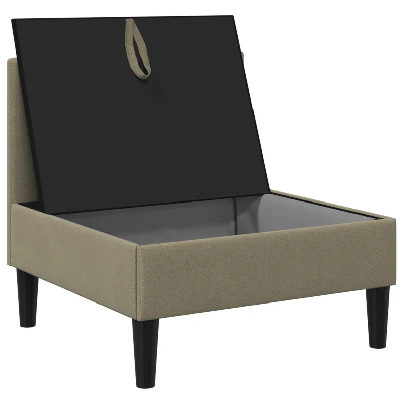 Vidinė Sofa su Saugykla Chaki Aksomas