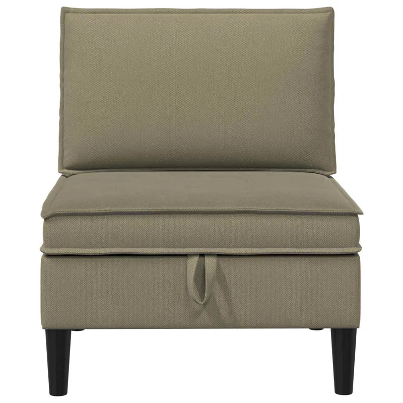 Vidinė Sofa su Saugykla Chaki Aksomas