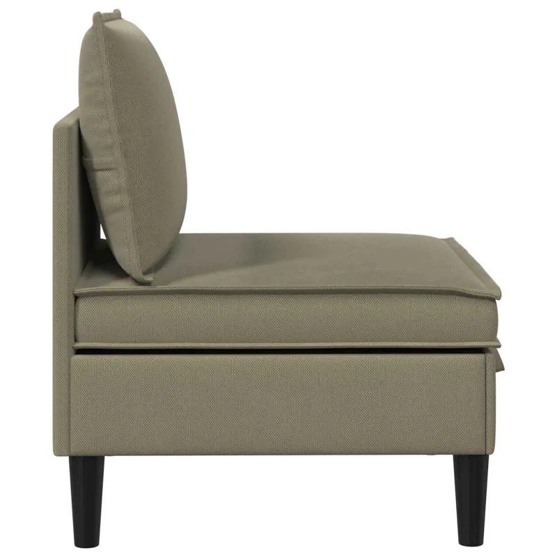 Vidinė Sofa su Saugykla Chaki Aksomas