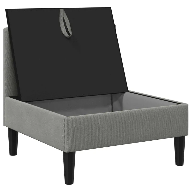 Vidinė Sofa su Saugykla Tamsiai pilka Aksomas