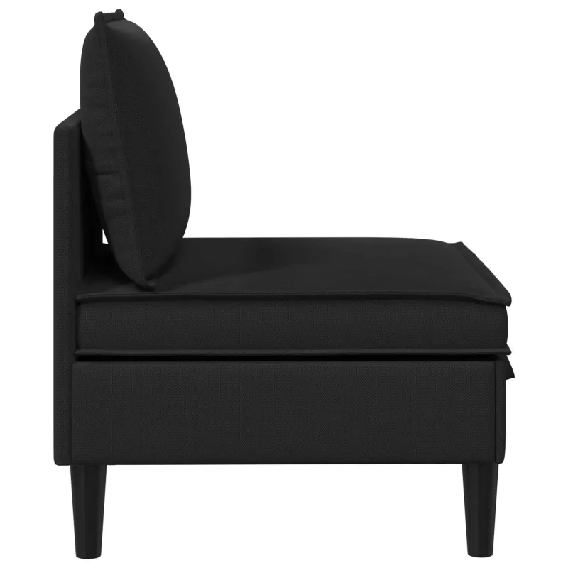 Vidinė Sofa su Saugykla Juoda Aksomas
