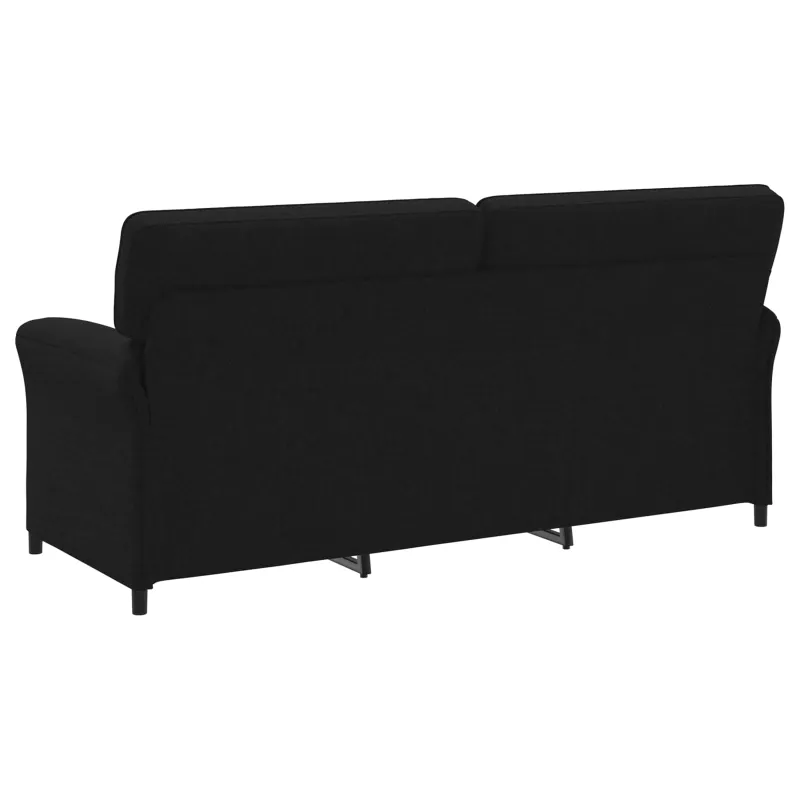 3-Vietis Sofa Juoda 198 x 83 x 95 cm Audinys