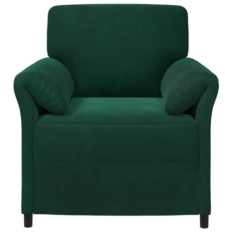 1 vietos sofa Tamsiai žalia 88 x 83 x 95 cm Aksomas