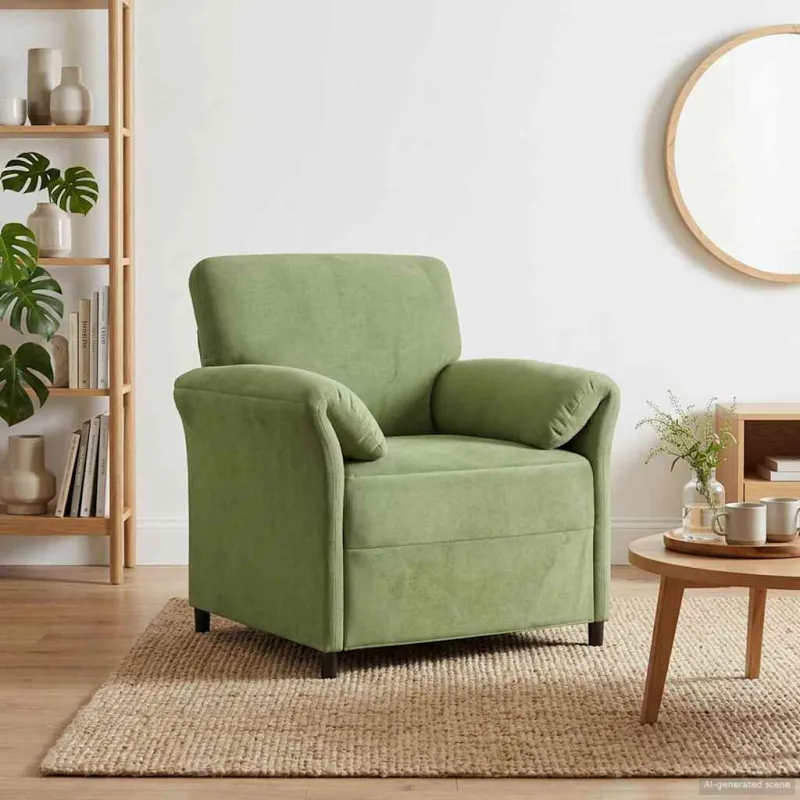 1 vietos sofa Šviesiai žalia 88 x 83 x 95 cm Aksomas