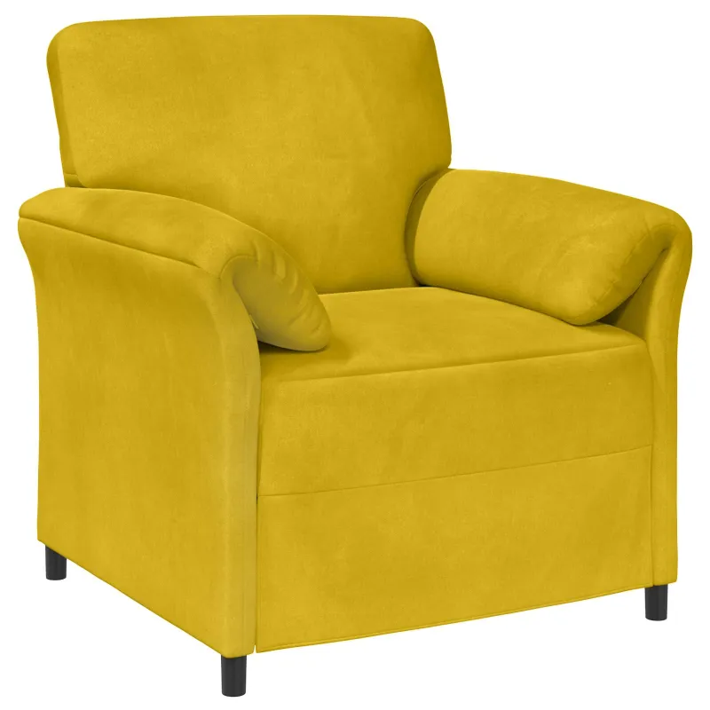 1 vietos sofa Geltona 88 x 83 x 95 cm Aksomas