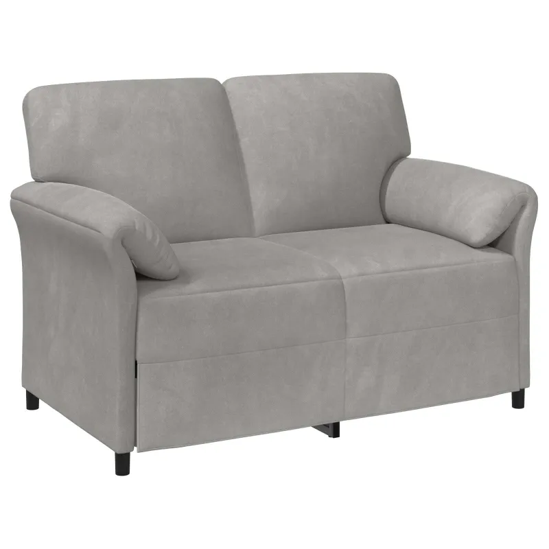 Dvitaškė sofa Šviesiai pilka 138 x 83 x 95 cm Aksomas