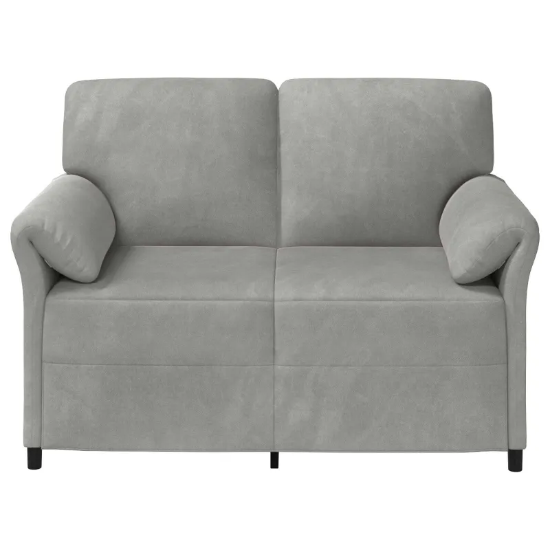 Dvitaškė sofa Šviesiai pilka 138 x 83 x 95 cm Aksomas