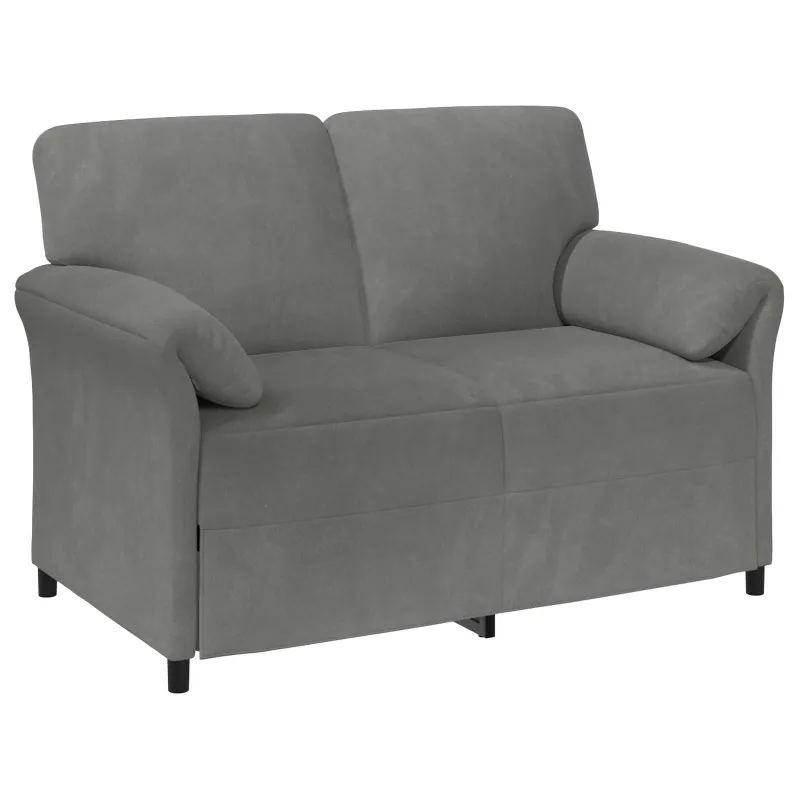 Dvitaškė sofa Tamsiai pilka 138 x 83 x 95 cm Aksomas