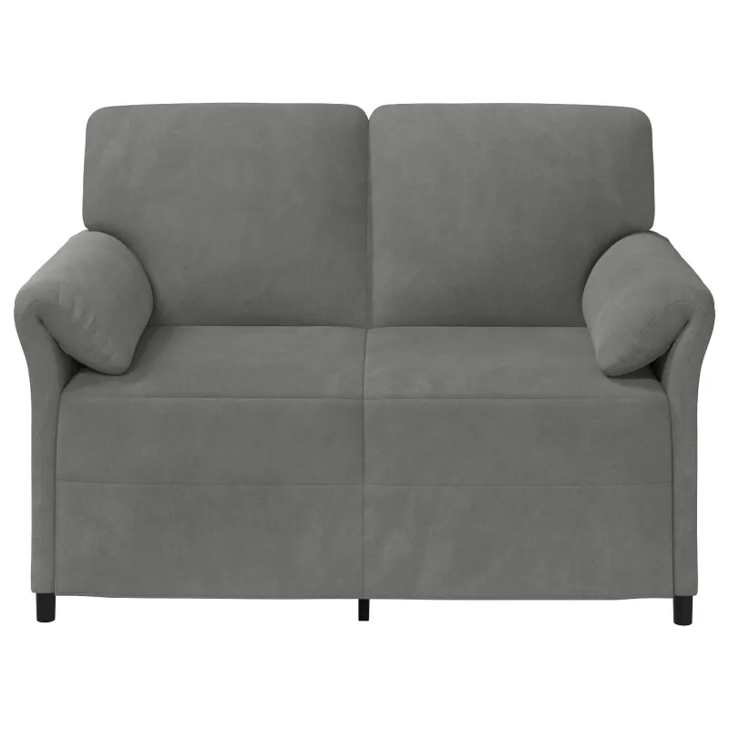 Dvitaškė sofa Tamsiai pilka 138 x 83 x 95 cm Aksomas