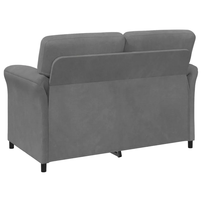 Dvitaškė sofa Tamsiai pilka 138 x 83 x 95 cm Aksomas