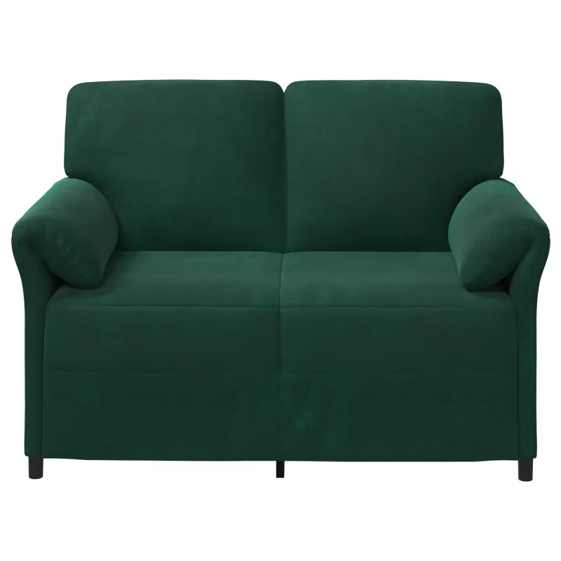 Dvitaškė sofa Tamsiai žalia 138 x 83 x 95 cm Aksomas