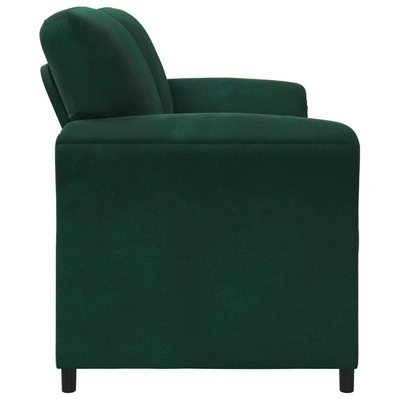 Dvitaškė sofa Tamsiai žalia 138 x 83 x 95 cm Aksomas
