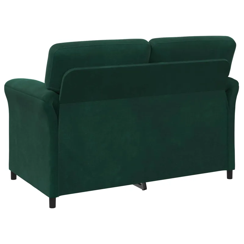 Dvitaškė sofa Tamsiai žalia 138 x 83 x 95 cm Aksomas
