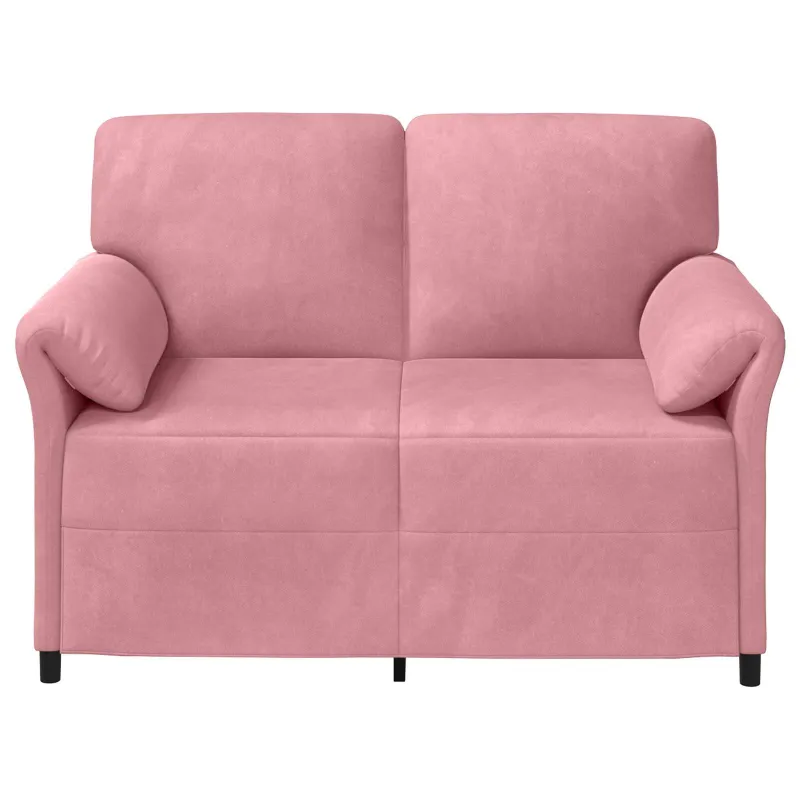 Dvitaškė sofa Rožinė 138 x 83 x 95 cm Aksomas