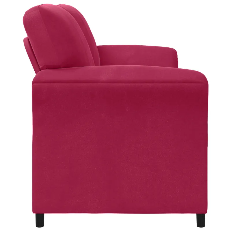 Dvitaškė sofa Vyno raudona 138 x 83 x 95 cm Aksomas