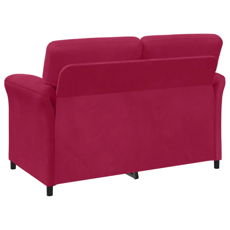 Dvitaškė sofa Vyno raudona 138 x 83 x 95 cm Aksomas