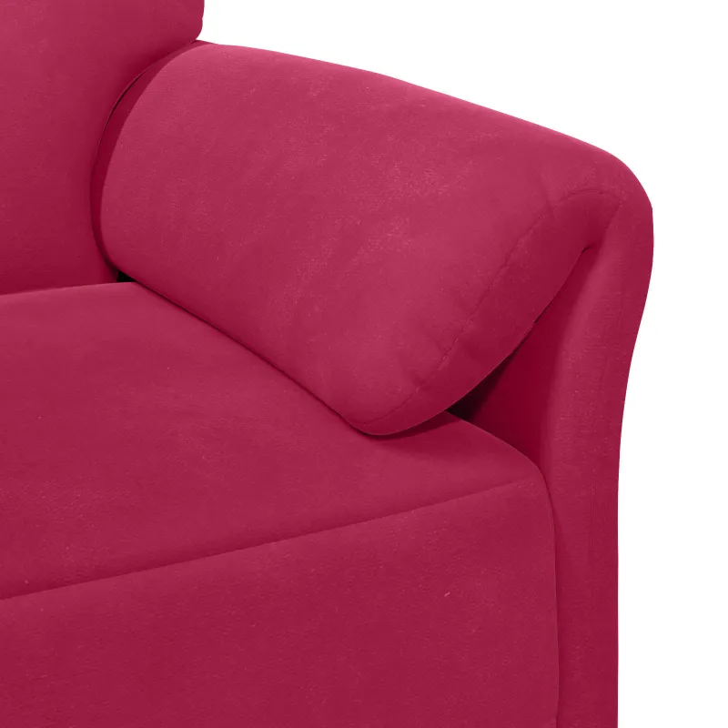 Dvitaškė sofa Vyno raudona 138 x 83 x 95 cm Aksomas