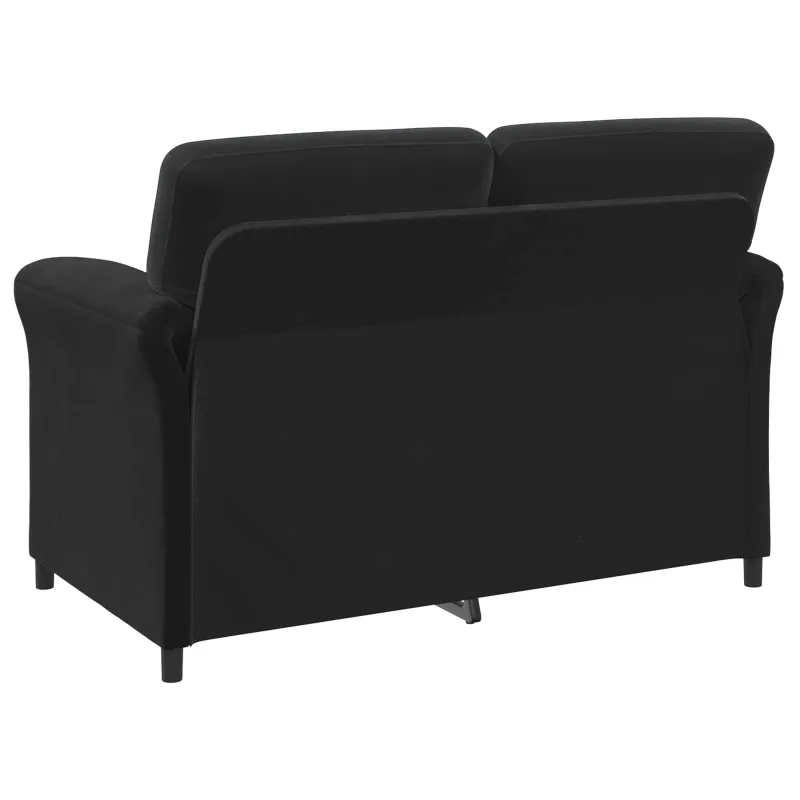 Dvitaškė sofa Juoda 138 x 83 x 95 cm Aksomas