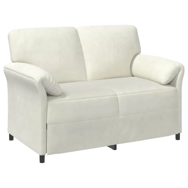 Dvitaškė sofa Kreminė 138 x 83 x 95 cm Aksomas