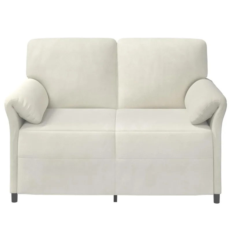 Dvitaškė sofa Kreminė 138 x 83 x 95 cm Aksomas