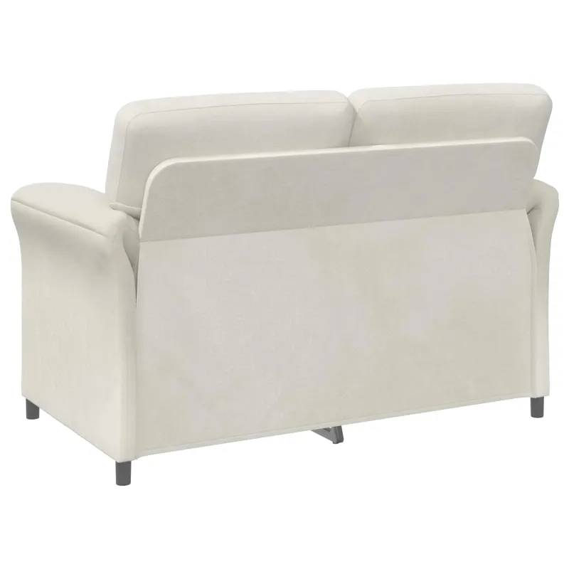 Dvitaškė sofa Kreminė 138 x 83 x 95 cm Aksomas