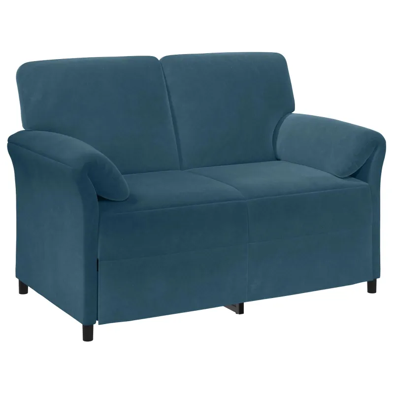 Dvitaškė sofa Mėlyna 138 x 83 x 95 cm Aksomas