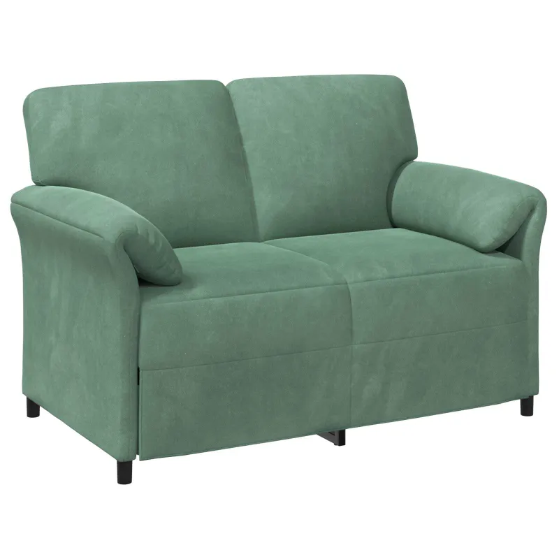 Dvitaškė sofa Jūrinė žalia 138 x 83 x 95 cm Aksomas