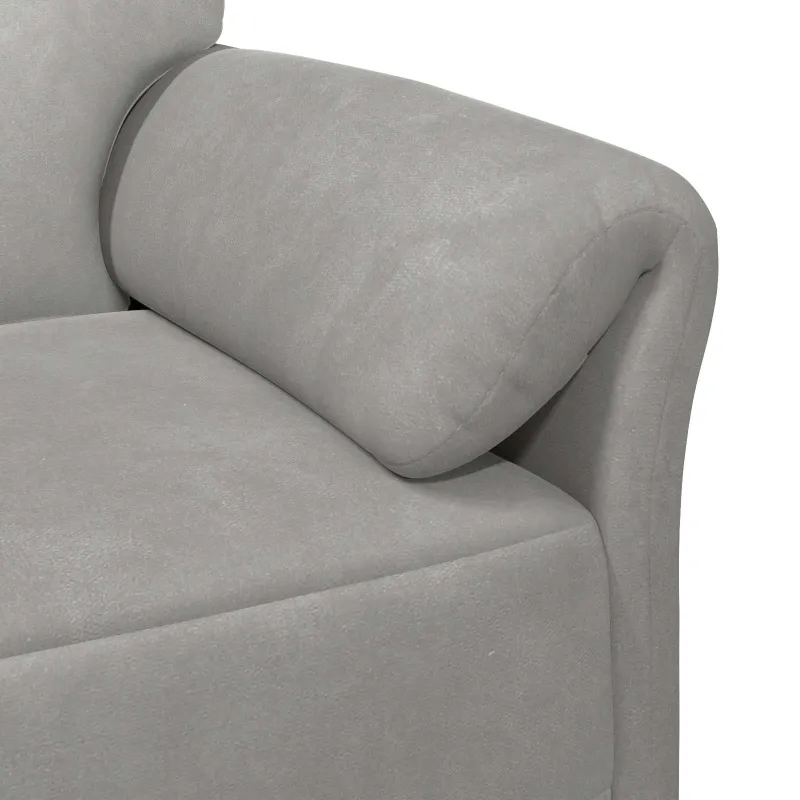 Dvitaškė sofa Šviesiai pilka 158 x 83 x 95 cm Aksomas