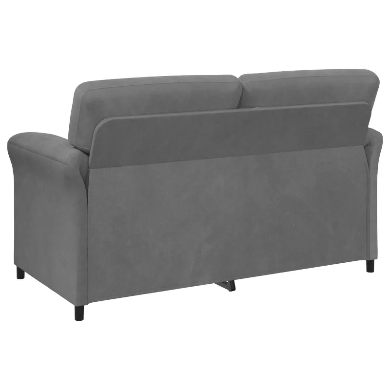 Dvitaškė sofa Tamsiai pilka 158 x 83 x 95 cm Aksomas
