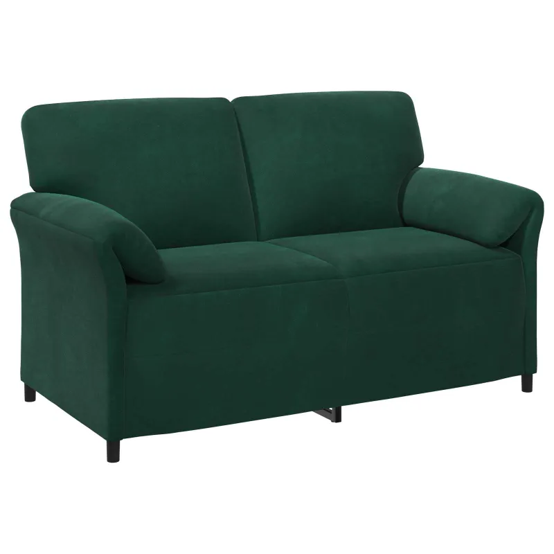 Dvitaškė sofa Tamsiai žalia 158 x 83 x 95 cm Aksomas