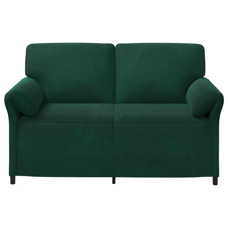 Dvitaškė sofa Tamsiai žalia 158 x 83 x 95 cm Aksomas