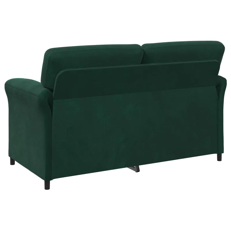 Dvitaškė sofa Tamsiai žalia 158 x 83 x 95 cm Aksomas