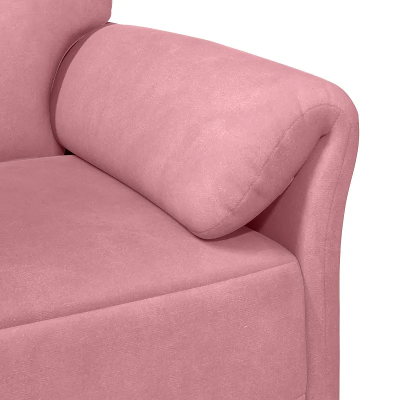 Dvitaškė sofa Rožinė 158 x 83 x 95 cm Aksomas