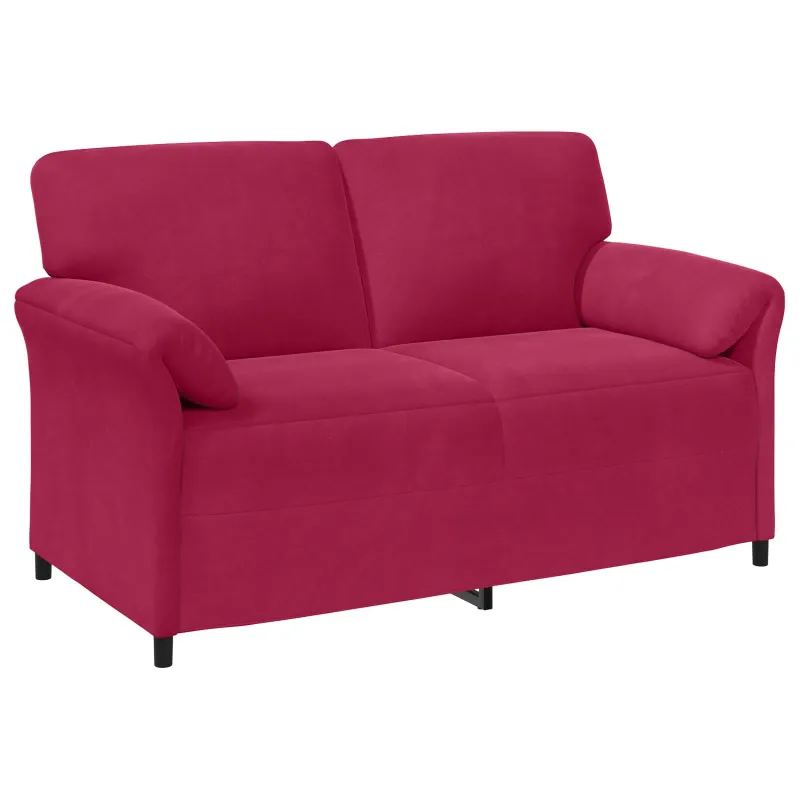Dvitaškė sofa Vyno raudona 158 x 83 x 95 cm Aksomas